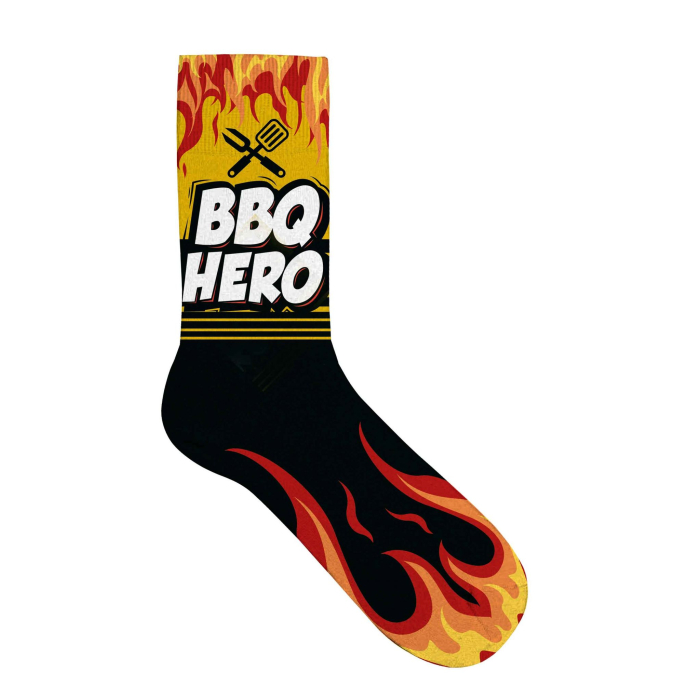 Plentygifts Socken "BBQ Hero", schwarz-orange