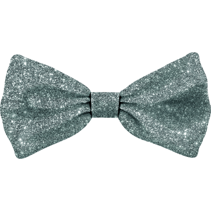 Plentygifts Xmas Fliege für Hunde, Glitter, silber