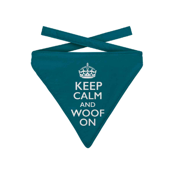 Bandana für Hunde "Keep Calm", petrol | medium