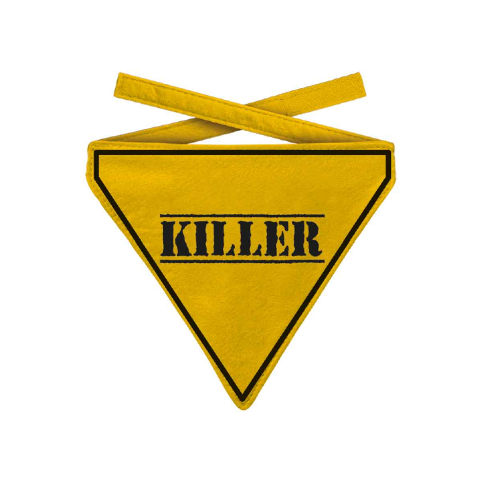 Bandana für Hunde "Killer", gelb | medium