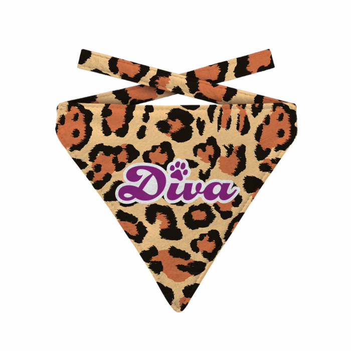 Bandana für Katzen "Diva", Leopard