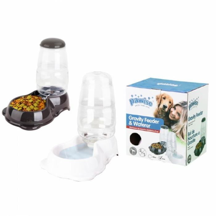 Pawise "Gravity" Futter- + Wasserspender Set, assortiert