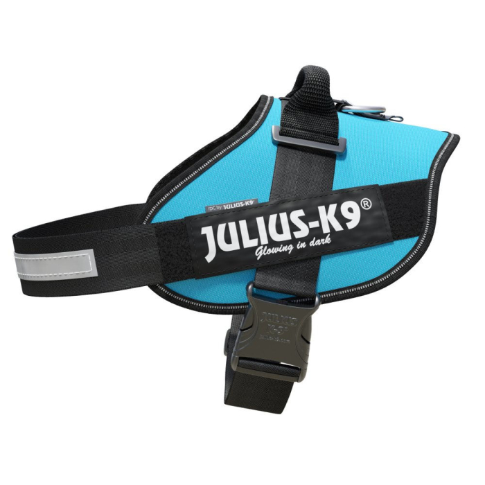 Julius-K9 IDC-Powergeschirr mit Logofeld - aquamarine | Für Hunde