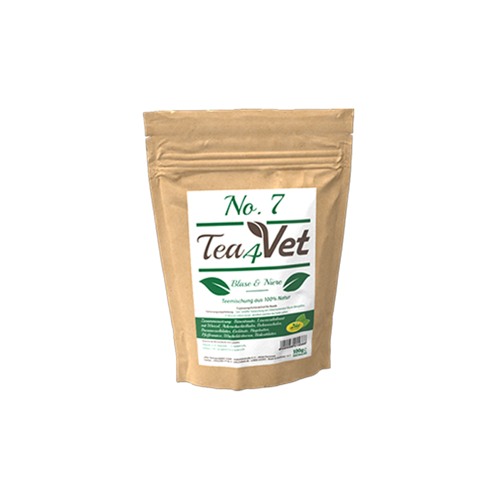 cdVet Tea4Vet No.7-Blase + Niere, 100g | Ergänzungsfuttermittel für Hunde