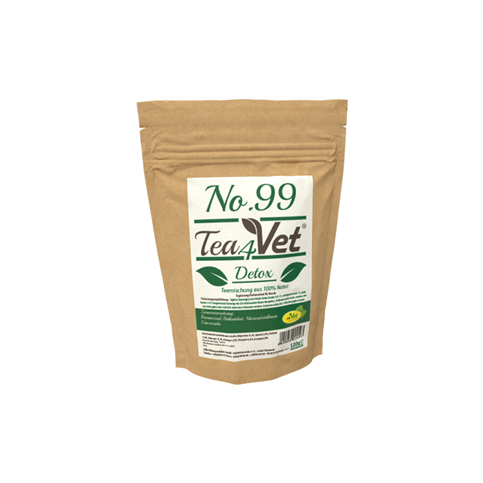 cdVet Tea4Vet No Detox, 120g | ‌Ergänzungsfuttermittel für Hunde