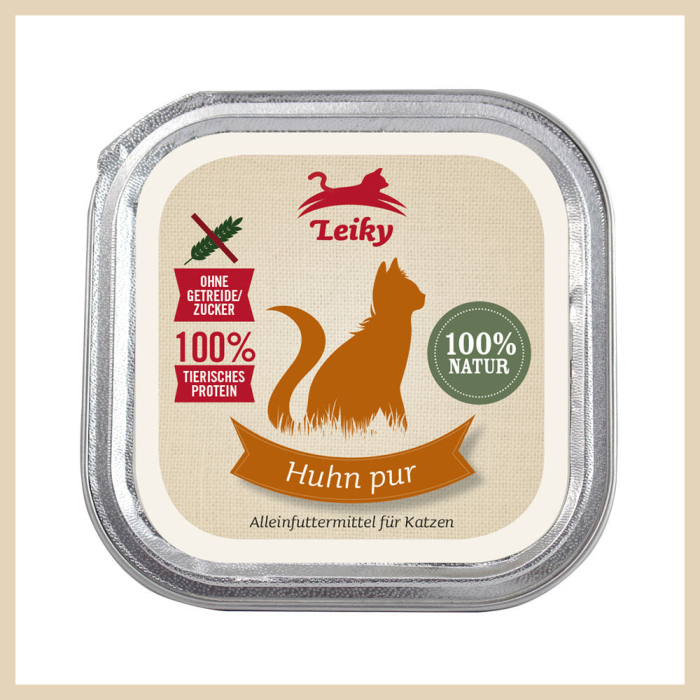 Leiky Katzen-Nassfutter Huhn 100g