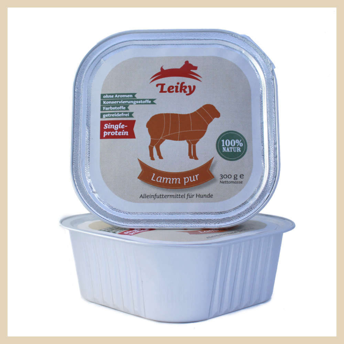 Leiky Hunde-Nassfutter Lamm pur 300g