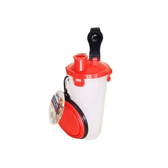 Pawise 2-in-1 "Treat+Water" Reiseset - 2x450ml | Für Hunde