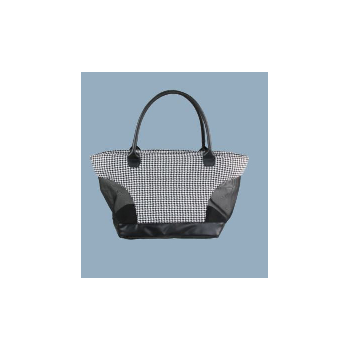 Pawise Tasche für Hunde "Saphira" schwarz-weiss - 50x21x27cm