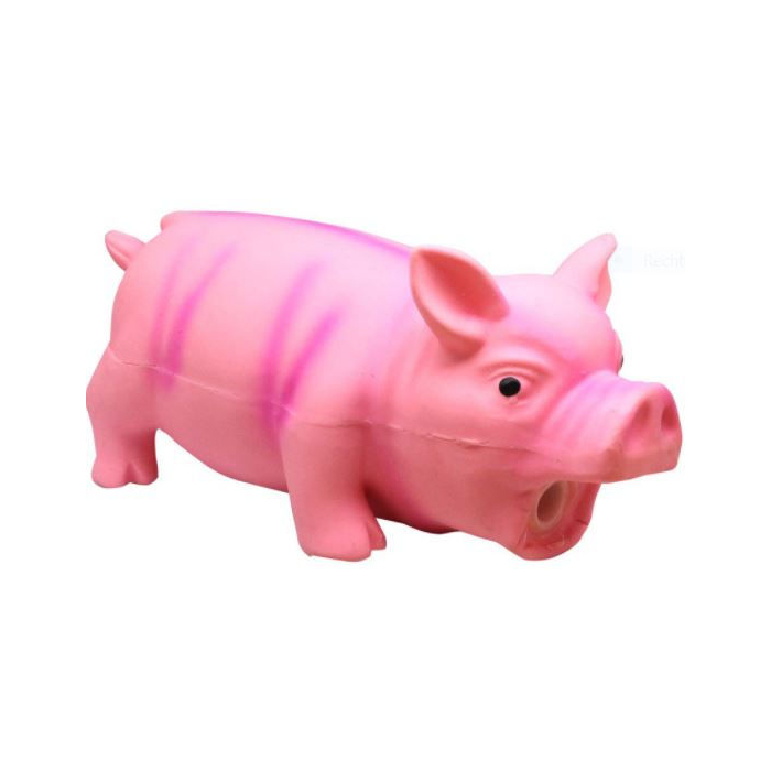 Pawise Latex Schwein "Piggy" mit Stimme, pink | Spielzeug für Hunde