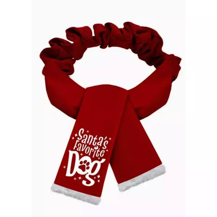 Plentygifts Xmas Hunde-Schal "Favorite Dog", rot