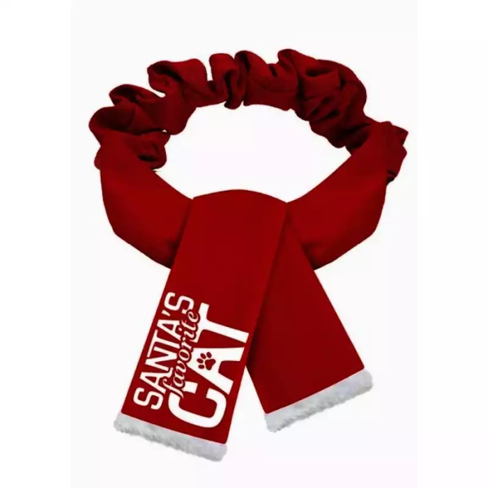 Plentygifts Xmas Katzen-Schal "Favorite Cat", rot