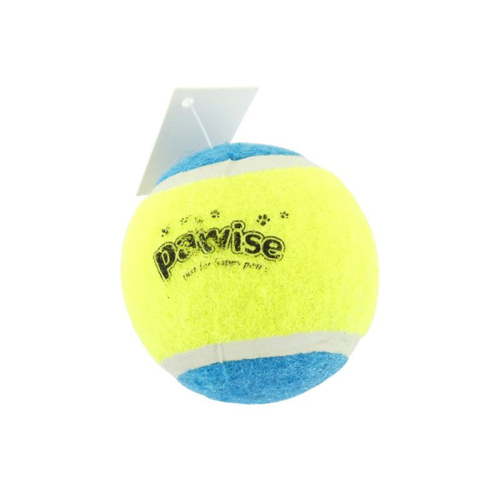 Pawise Tennisball, gelb-blau, 6cm | Spielzeug für Hunde