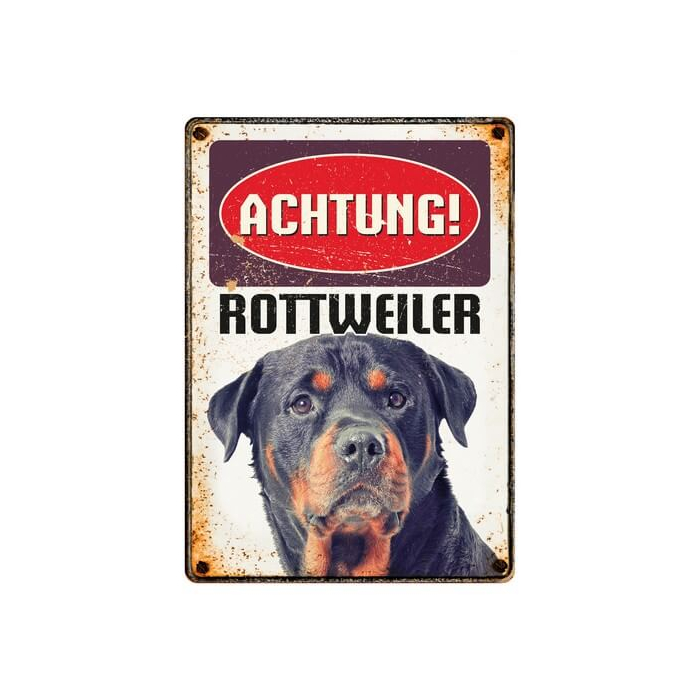 Warnschild "Achtung Rottweiler", 21x15cm