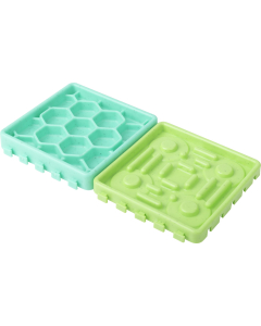 Pawise Anti-Schling Schleckplatte 2er-Set, mint/grün