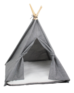 Pawise Katzen-Tipi, grau, 62x62x75cm