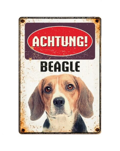 Warnschild "Achtung Beagle", 21x15cm