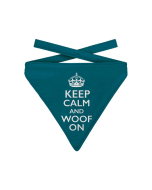 Bandana für Hunde "Keep Calm", petrol | medium