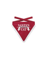 Katzen-Bandana Xmas "Santa's favourite Cat" rot 